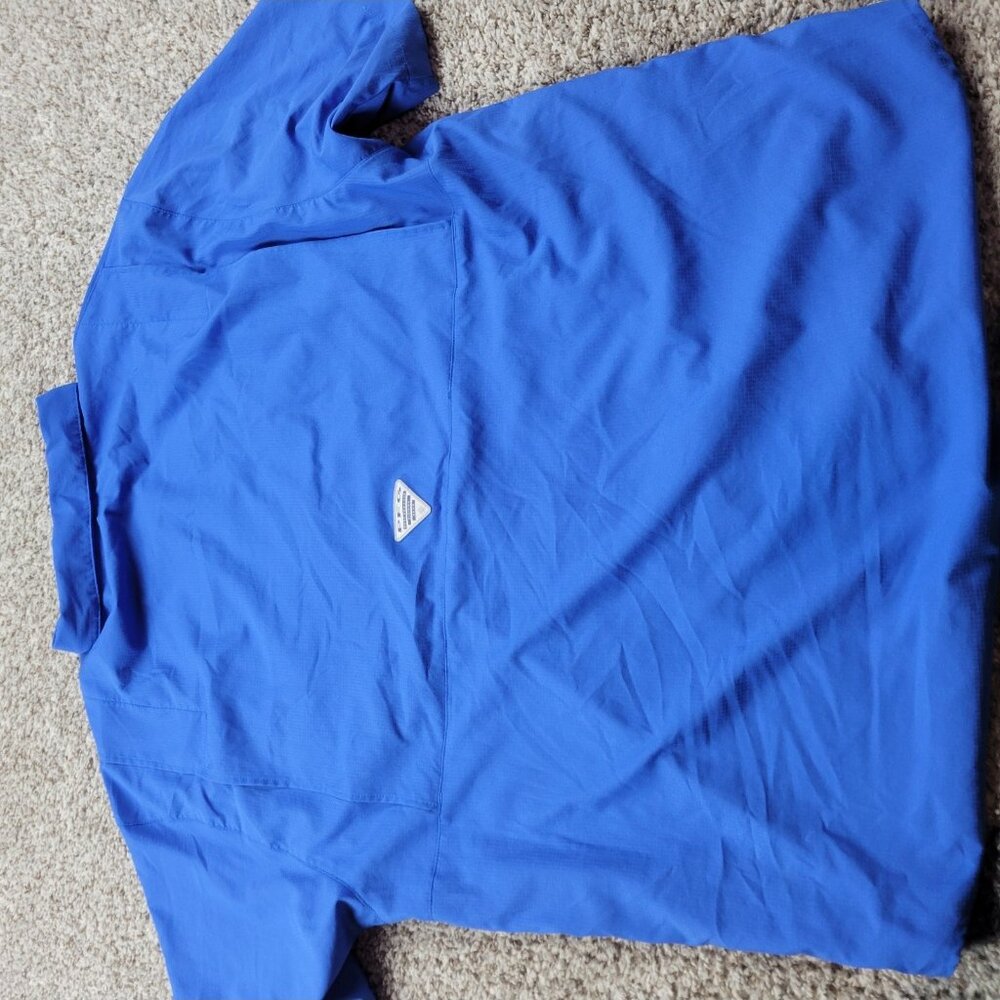 Columbia Tamiami Shirt Mens 2XL Blue PFG Omni-Shade Fishing Button Front - Picture 5 of 6